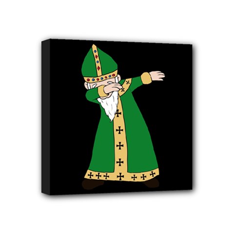  St  Patrick  Dabbing Mini Canvas 4  X 4  by Valentinaart