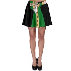  St  Patrick  Dabbing Skater Skirt by Valentinaart