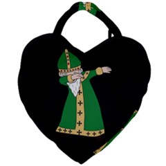  St  Patrick  Dabbing Giant Heart Shaped Tote by Valentinaart