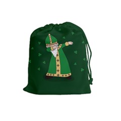  St  Patrick  Dabbing Drawstring Pouches (large)  by Valentinaart