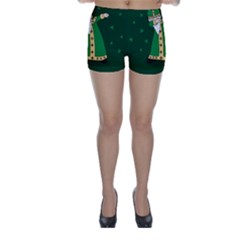  St  Patrick  Dabbing Skinny Shorts by Valentinaart