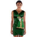  St. Patrick  Dabbing Wrap Front Bodycon Dress View1