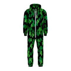 St  Patricks Day Clover Pattern Hooded Jumpsuit (kids) by Valentinaart