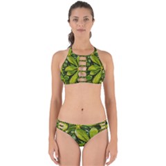 Top View Leaves Perfectly Cut Out Bikini Set by dflcprints