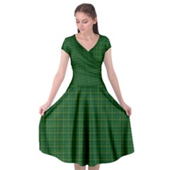 Irish Tartan Style Cap Sleeve Wrap Front Dress by cglightNingART