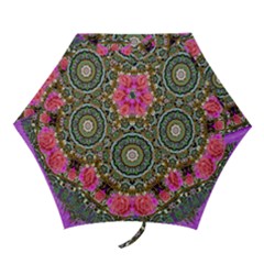 Roses In A Color Cascade Of Freedom And Peace Mini Folding Umbrellas by pepitasart