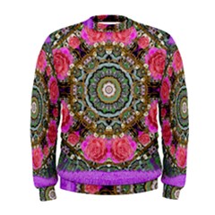 Roses In A Color Cascade Of Freedom And Peace Men s Sweatshirt by pepitasart