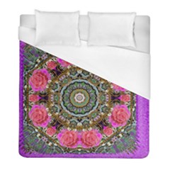 Roses In A Color Cascade Of Freedom And Peace Duvet Cover (full/ Double Size)