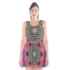 Roses In A Color Cascade Of Freedom And Peace Scoop Neck Skater Dress by pepitasart