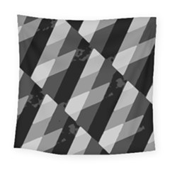 Black And White Grunge Striped Pattern Square Tapestry (large) by dflcprints