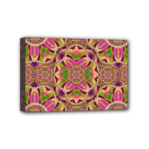 Jungle Flowers In Paradise  Lovely Chic Colors Mini Canvas 6  X 4  by pepitasart