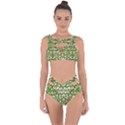 Stylized Nature Print Pattern Bandaged Up Bikini Set  View1