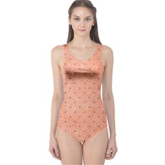 Dot Peach One Piece Swimsuit