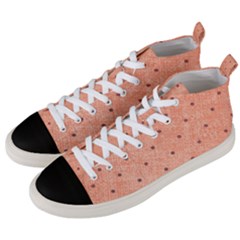 Dot Peach Men s Mid-top Canvas Sneakers