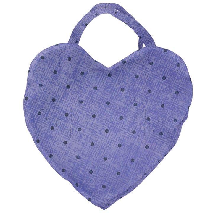 Dot Blue Giant Heart Shaped Tote