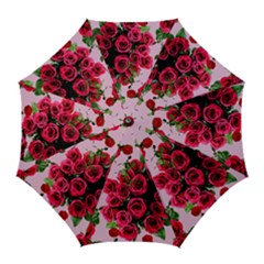 Roses Pink Golf Umbrellas