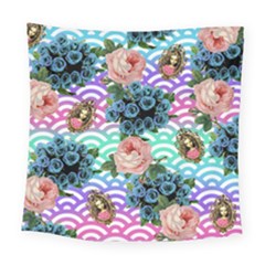 Floral Waves Square Tapestry (large)