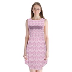 Damask Pink Sleeveless Chiffon Dress  