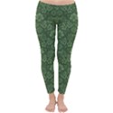 Damask Green Classic Winter Leggings View1