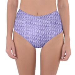 Knitted Wool Lilac Reversible High-waist Bikini Bottoms by snowwhitegirl