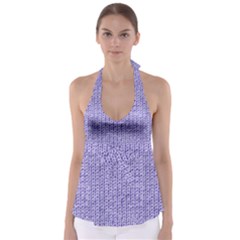 Knitted Wool Lilac Babydoll Tankini Top by snowwhitegirl