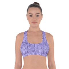 Knitted Wool Lilac Cross Back Sports Bra by snowwhitegirl