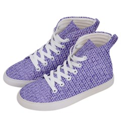 Knitted Wool Lilac Women s Hi-top Skate Sneakers by snowwhitegirl