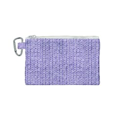 Knitted Wool Lilac Canvas Cosmetic Bag (small) by snowwhitegirl