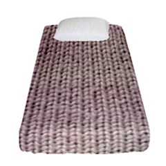 Knitted Wool Pink Light Fitted Sheet (single Size)