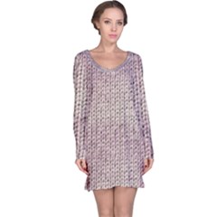 Knitted Wool Pink Light Long Sleeve Nightdress