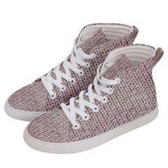 Knitted Wool Pink Light Men s Hi-top Skate Sneakers by snowwhitegirl