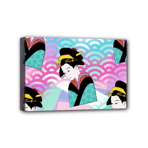 Japanese Abstract Mini Canvas 6  X 4 