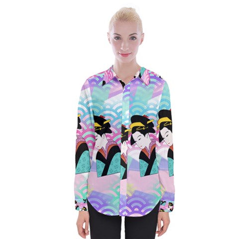 Japanese Abstract Womens Long Sleeve Shirt by snowwhitegirl