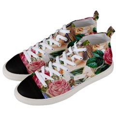 Little Girl Victorian Collage Men s Mid-top Canvas Sneakers