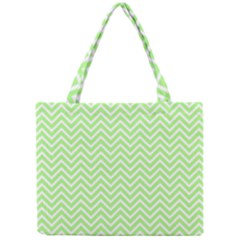 Green Chevron Mini Tote Bag