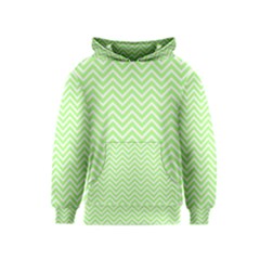 Green Chevron Kids  Pullover Hoodie by snowwhitegirl