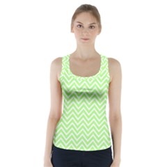 Green Chevron Racer Back Sports Top by snowwhitegirl