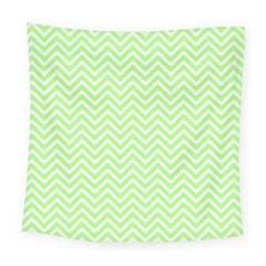 Green Chevron Square Tapestry (large)