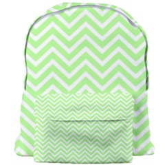 Green Chevron Giant Full Print Backpack by snowwhitegirl