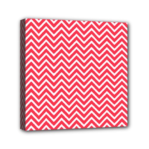 Red Chevron Canvas Travel Bag