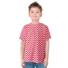 Red Chevron Kids  Cotton Tee