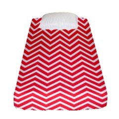 Red Chevron Fitted Sheet (Single Size)