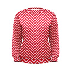 Red Chevron Women s Sweatshirt