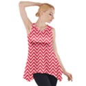 Red Chevron Side Drop Tank Tunic View1