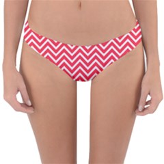 Red Chevron Reversible Hipster Bikini Bottoms