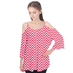 Red Chevron Flutter Tees