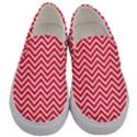 Red Chevron Men s Canvas Slip Ons View1