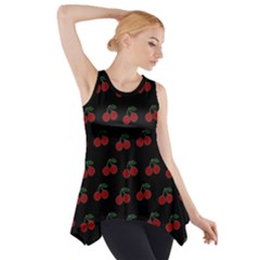 Cherries Black Side Drop Tank Tunic by snowwhitegirl