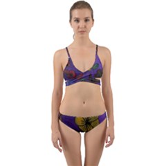 Flowers Wrap Around Bikini Set by snowwhitegirl