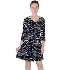 Dark Abstract Pattern Ruffle Dress by dflcprints